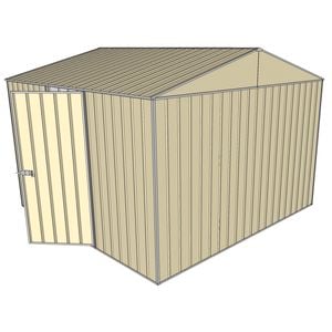 Build-a-Shed 3.0 x 3.0 x 2.3m Gable Single Hinged Side Door Shed - Cream