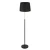 Cla Lighting Crecer Interior Height Adjustable Slanted Pleated Shade Floor Lamp With Black Shade And Antique Brass Highlight