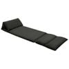 vidaXL Folding Floor Chair Black Microfibre Home Lounger