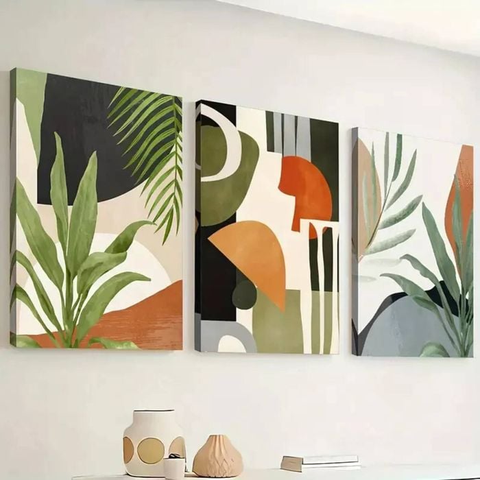 3 Set of  Tropical Plant Print 100% Australian Made 3 x 40x60cm  (Stretched)