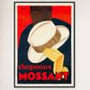 Galrie Chapeaux Mossant Vintage Advertising Poster Art Print by Olsky 1928 Décor, Black Frame, A3 30 x 42cm (12 x 16inch)