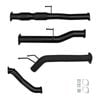 Ignite Exhausts Turbo Back For Toyota Hilux 3l D4d 3" Cat & Diff Pipe Black Aluminised Steel