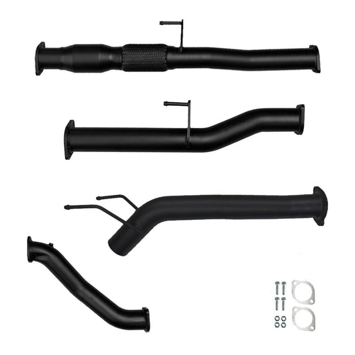 Ignite Exhausts Turbo Back For Toyota Hilux 3l D4d 3" Cat & Diff Pipe Black Aluminised Steel
