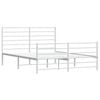 vidaXL Bed Frame Bed Base with Headboard and Footboard White 137x187 cm Double
