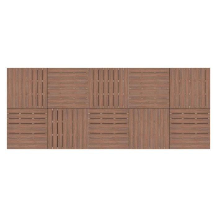 Good Times Decking 200-365 x 2288 x 5720mm Leatherwood Ekodeck 10 Module Kit