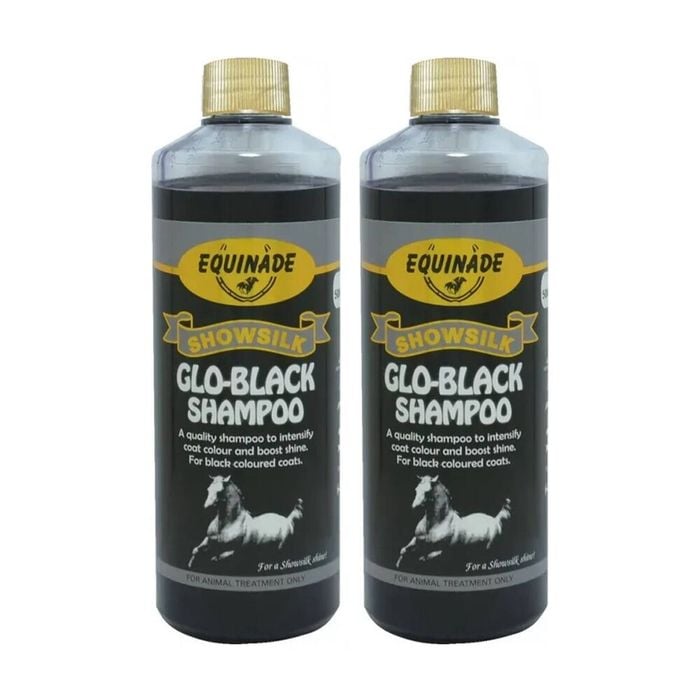 2PK Equinade Showsilk Glo Black Horse Coat Grooming Care Shampoo 500ml