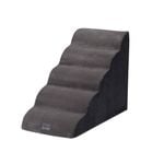 Petzly 5 Tiers Dog Steps Pet Stairs Ramp Portable Bed Ladder Washable Cover