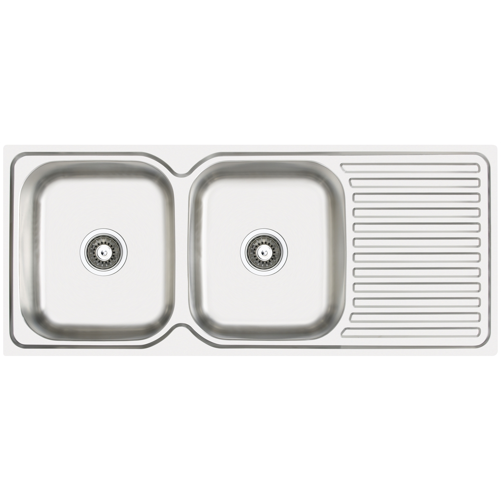 Abey Left Hand Double Bowl Single Drainer Stainless Steel Sink product image
