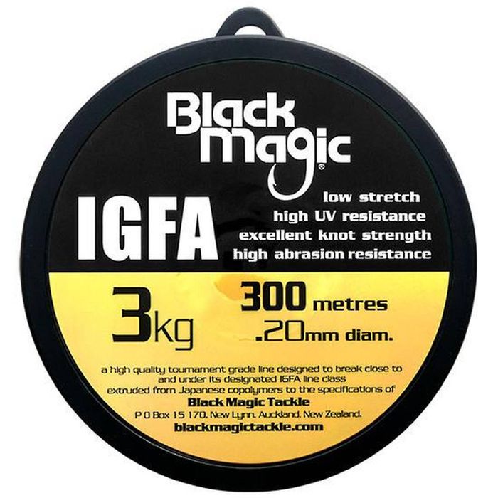 Black Magic 300m IGFA Hi Viz Yellow Monofilament Fishing Line 3kg