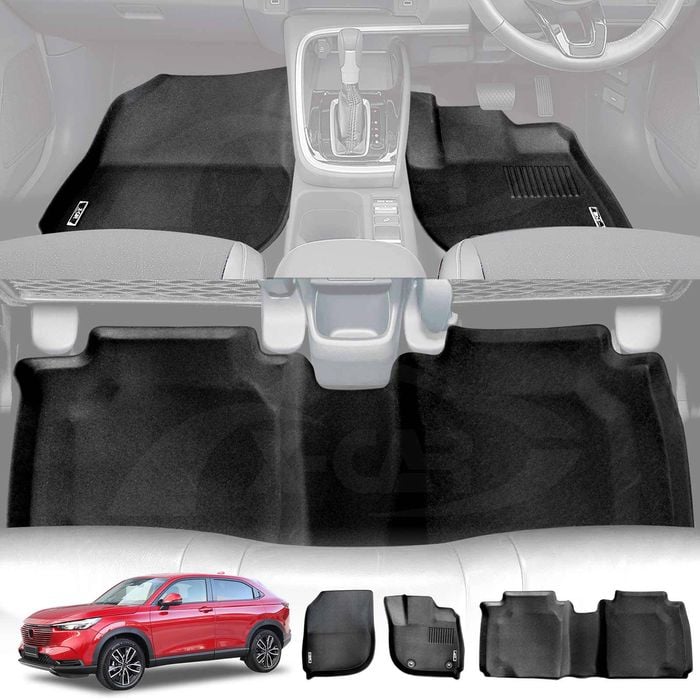 3D Car Floor Mats for Honda HR-V HRV 2022-Onwards All-Weather Heavy Duty Carpet Liners