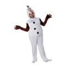 Disney Frozen Olaf Halloween Costume for Kids Official Licensed Jumpsuit with Snowman Headpiece, White Colour, Standard