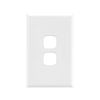 HPM EXCEL 2 Gang White Coverplate