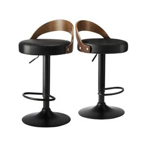 Oikiture Bar Stools Black X2
