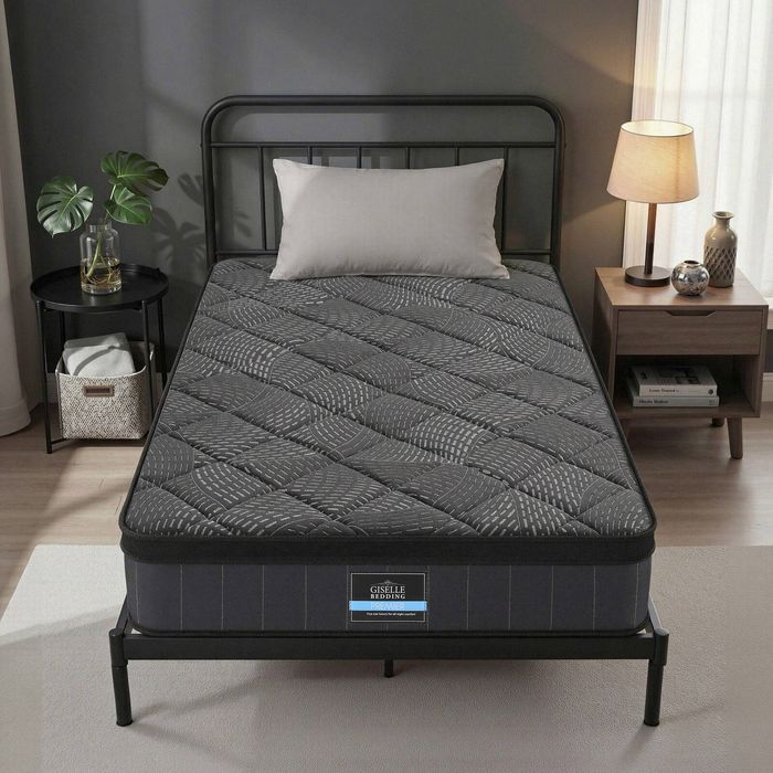 Giselle Single Euro Top Latex foam Knitted fabric 25cm Mattress Pocket Spring