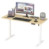 Advwin Electric Standing Desk Motorised Sit Stand Desk Ergonomic Stand Up Desk With 120 X 60cm Oak White