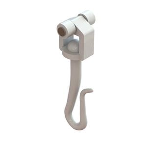 Emro White Plastic Shower Curtain Hooks - 25 Pack