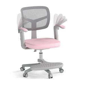 Costway Kids Swivel Chair Height Adjustable Computer Desk Chair Pink