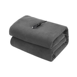 Giselle Heated Electric Car Blanket Throw Rug Grey