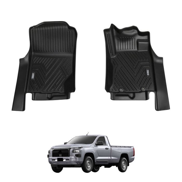 AUSGO Car Floor Mats for Mitsubishi Triton MV Next-Gen Single Cab 2024-Onwards All-Weather Floor Liners