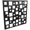 ProtectorAl 300-1200w x 300-1200h Gloss Black/Satin Black Squares Unframed Composite Deco Panel