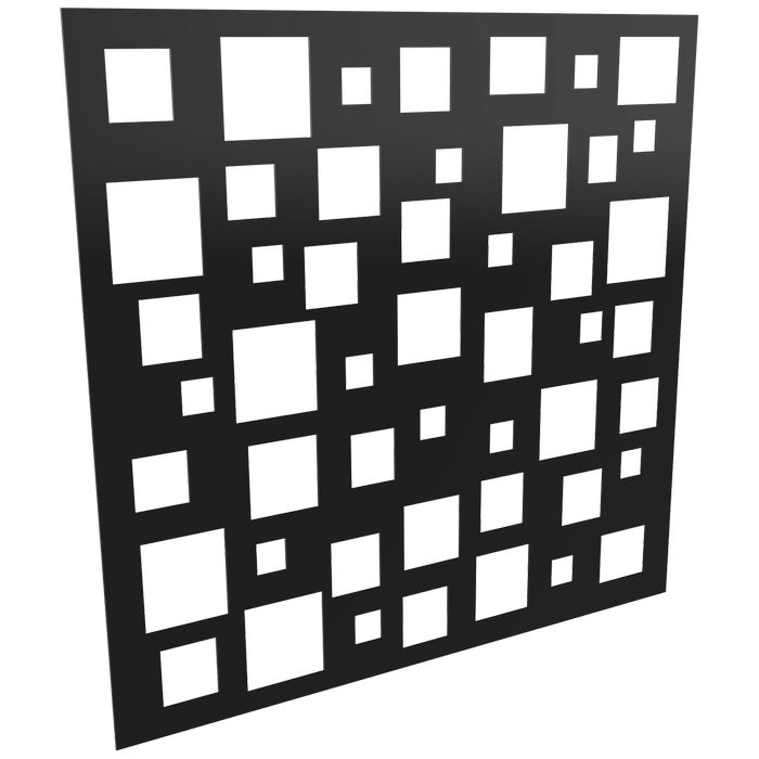 ProtectorAl 300-1200w x 300-1200h Gloss Black/Satin Black Squares Unframed Composite Deco Panel