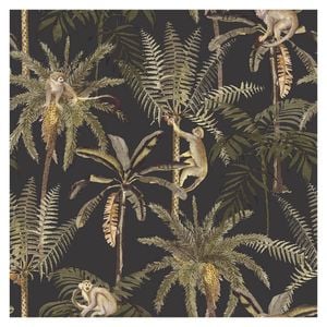 Ateles Charcoal Wallpaper by Holden Decor  10.05m by  53cm