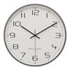 One Six Eight London Carmen Cool Grey 30cm Silent Wall Clock