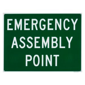 Sandleford 450 x 600mm Emergency Assembly Point Plastic Sign