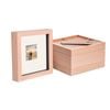 Nicola Spring 6" x 6" Light Wood 3D Box Photo Frames - 2" x 2" Mount - Pack of 5