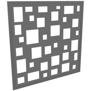 ProtectorAl 300 - 940 x 300 - 940mm Light Charcoal Squares Framed Composite Decorative Panel