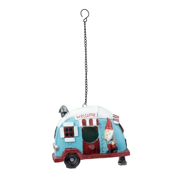 Northcote Pottery 16.5 x 14cm Welcome Caravan Polyresin Hanging Bird House