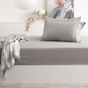 Park Avenue King Bed Sheet/Pillowcases Set 500TC Bamboo Cotton Bedding Charcoal
