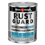 White Knight 1L Silver Gloss Rust Guard Hammered Finish Topcoat