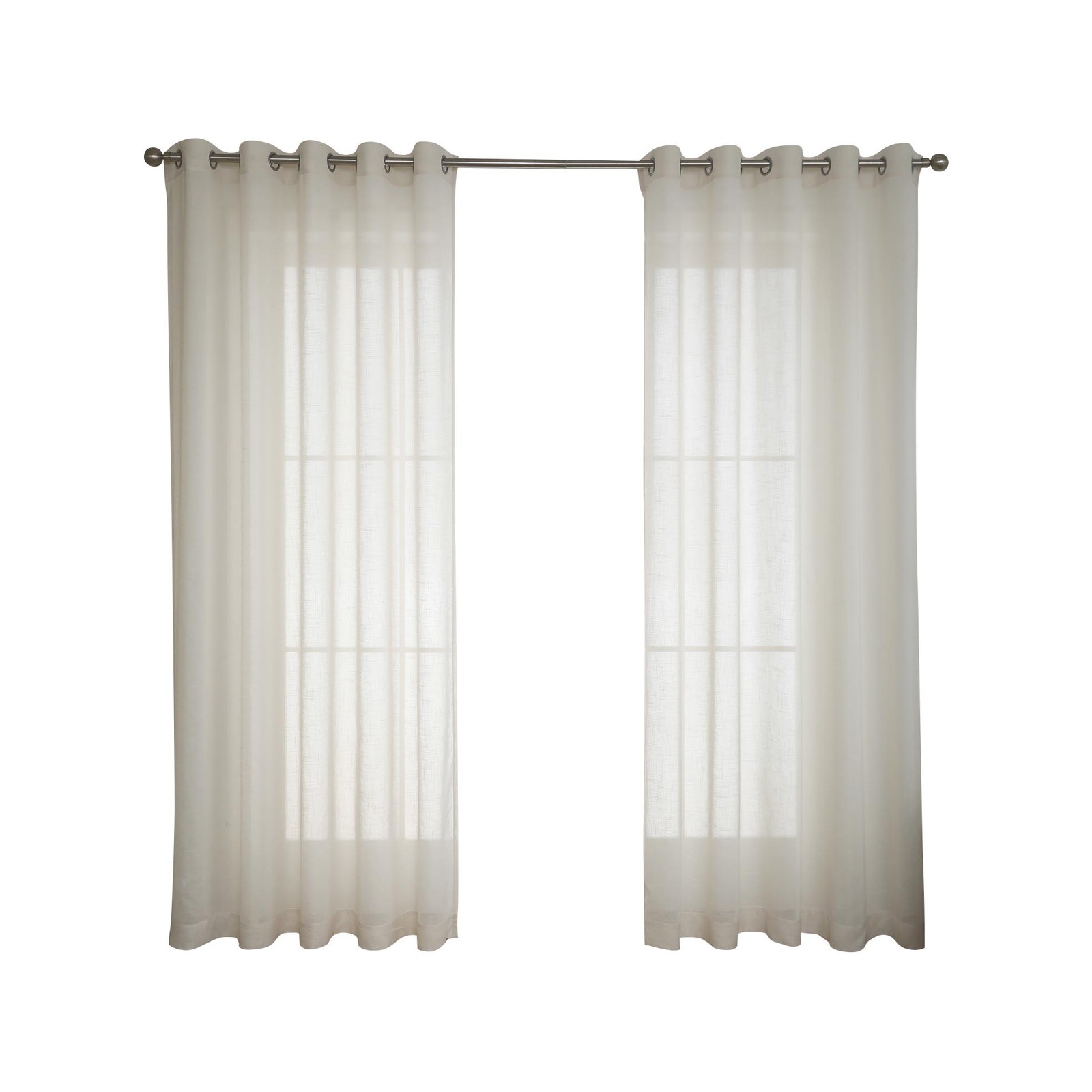Windoware 180 x 223cm Natural Renzo Eyelet Sheer Curtain - 1 Pack