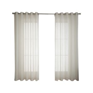 Windoware 180 x 223cm Natural Renzo Eyelet Sheer Curtain