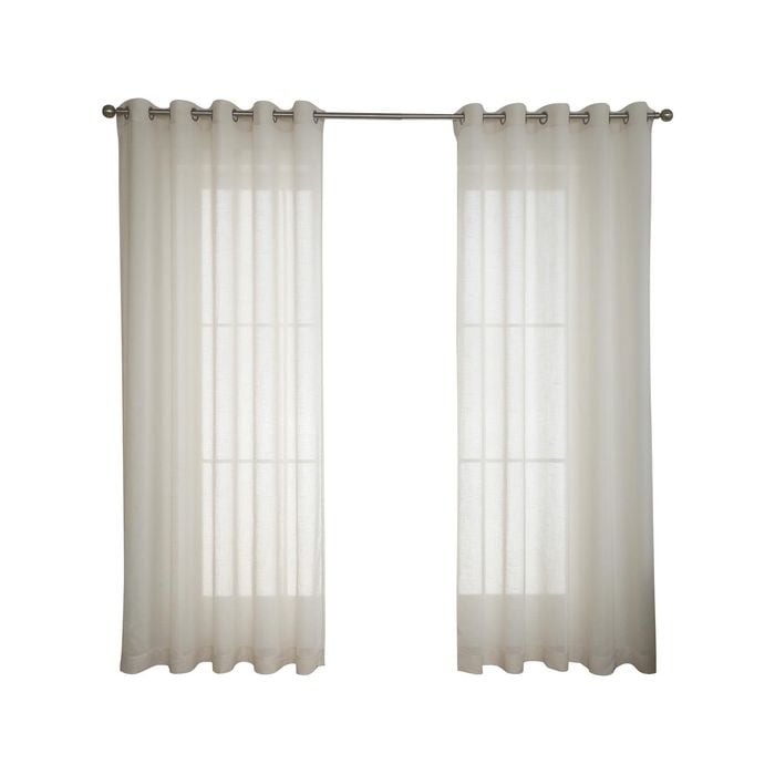 Windoware 180 x 223cm Natural Renzo Eyelet Sheer Curtain