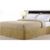 Artex Quilted Valance Latte Single  90cm x 188cm x 33cm