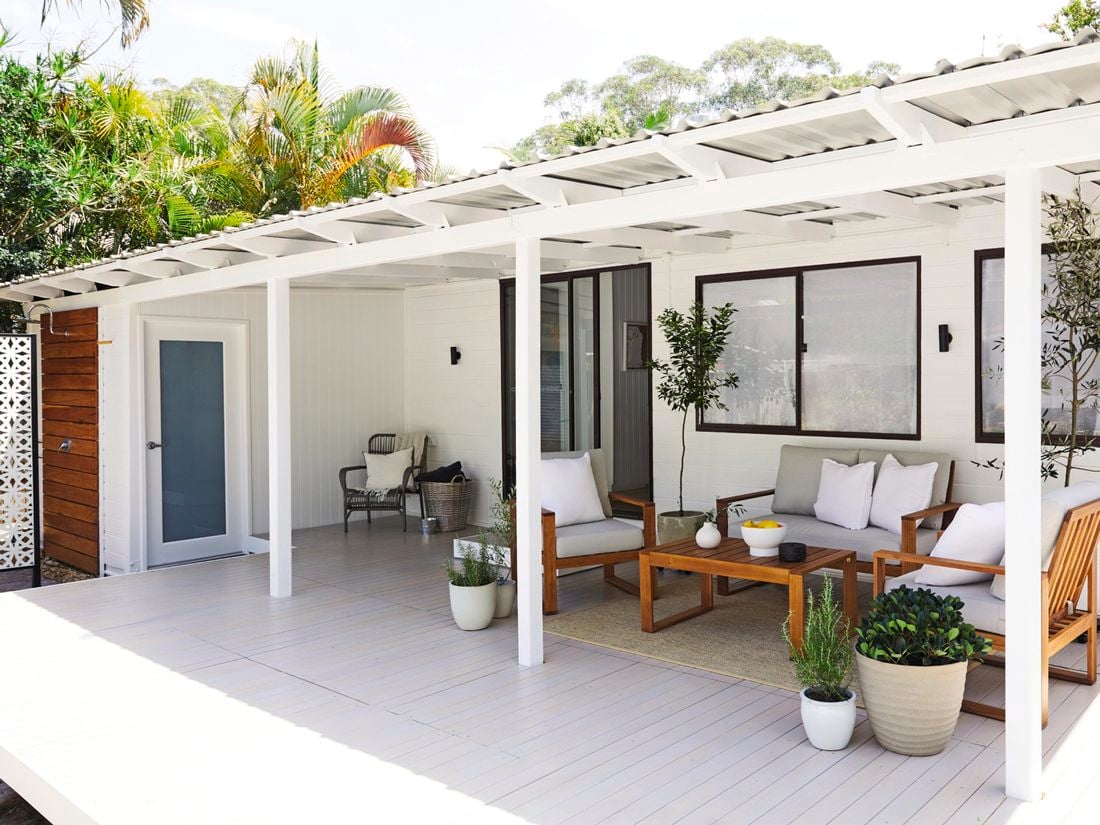 Timber outdoor setting