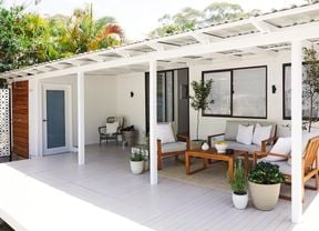 Timber outdoor setting