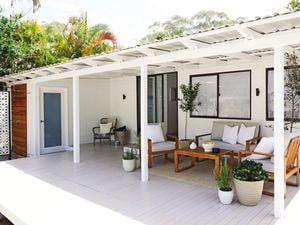 Timber outdoor setting