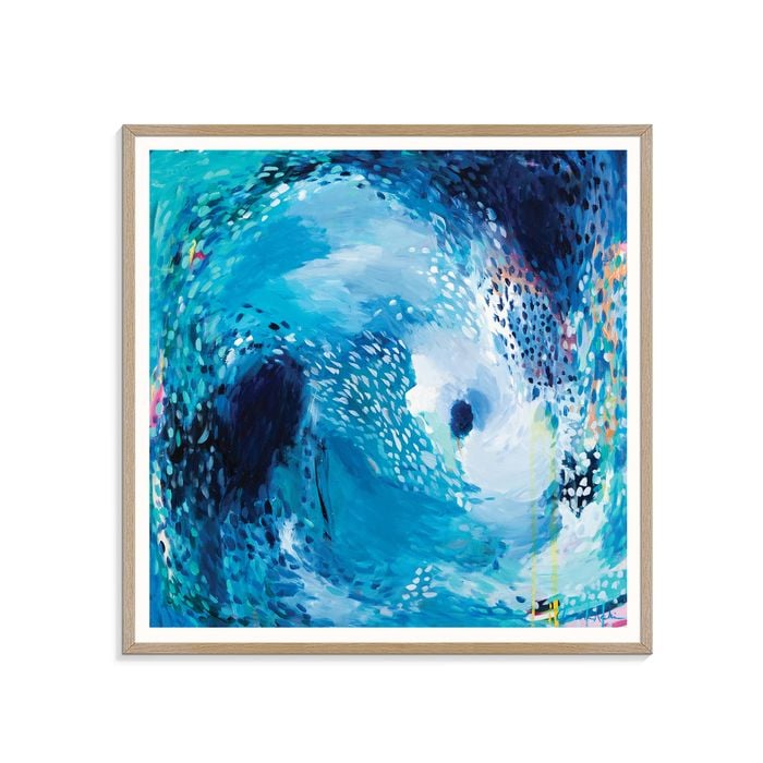 Artist Lane "The Moon Pulls the Tide " by Amira Rahim - 75x75cm Timber Framed Print