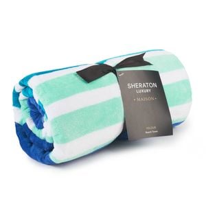 Sheraton Luxury – Velour Reversible Aqua Beach Towel