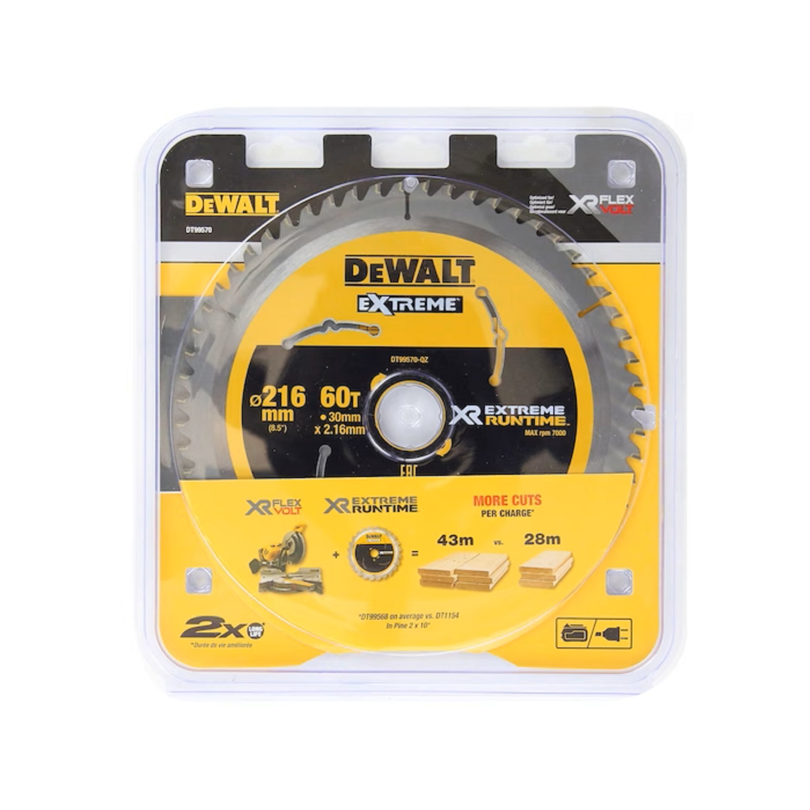 Bunnings DEWALT 216mm 60T Extreme Runtime Circular Saw Blade PriceGrabber