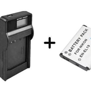 En-el19 Compatible Battery + Lcd Charger For Nikon Coolpix S100 | S3100 | S3500 | S2500
