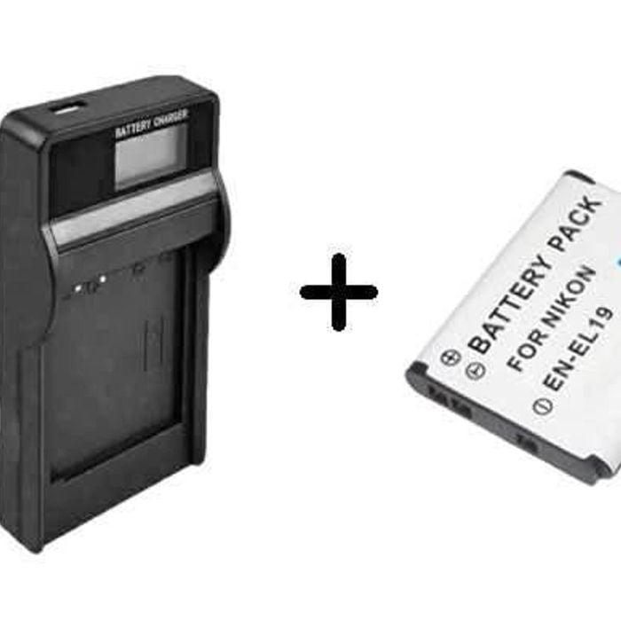 En-el19 Compatible Battery + Lcd Charger For Nikon Coolpix S100 | S3100 | S3500 | S2500
