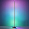 Advwin 4-Segment Modular LED Corner Floor Lamp with 360° Glowing Base 16 Million Colours Music Sync