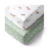 Living Textiles 2 Pack Organic Cot Fitted Sheet - Australiana