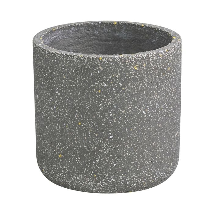 EDEN 12cm Grey Terrazzo Indoor Concrete Planter - 120mm
