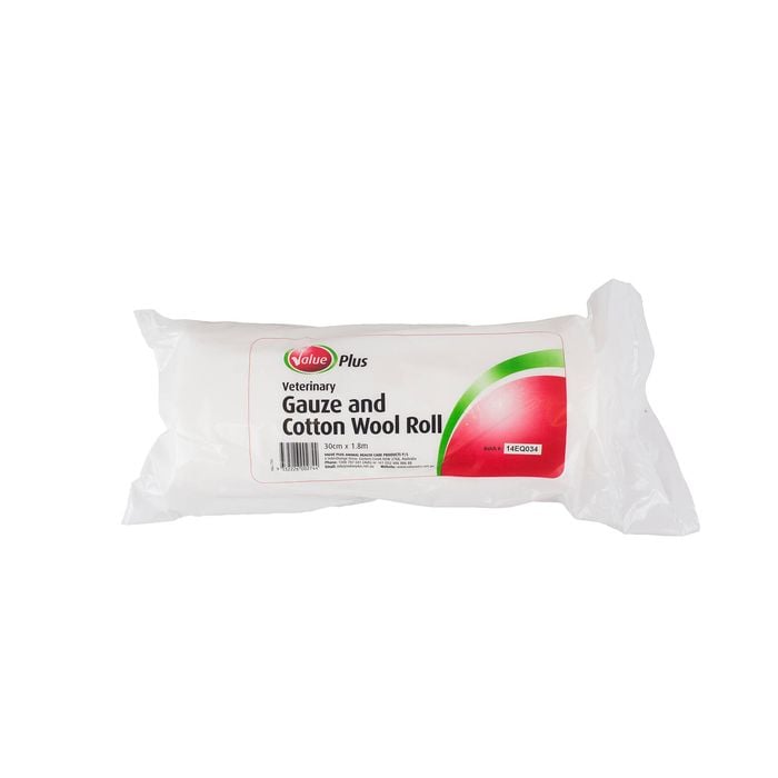 Value Plus Veterinary Gauze & Cotton Wool Roll 30cm X 1.8m