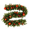Christabelle 2.74m Sable Fir Christmas Garland Pre Lit Multi Function LED Timer Mantel Staircase Xmas Decoration Home